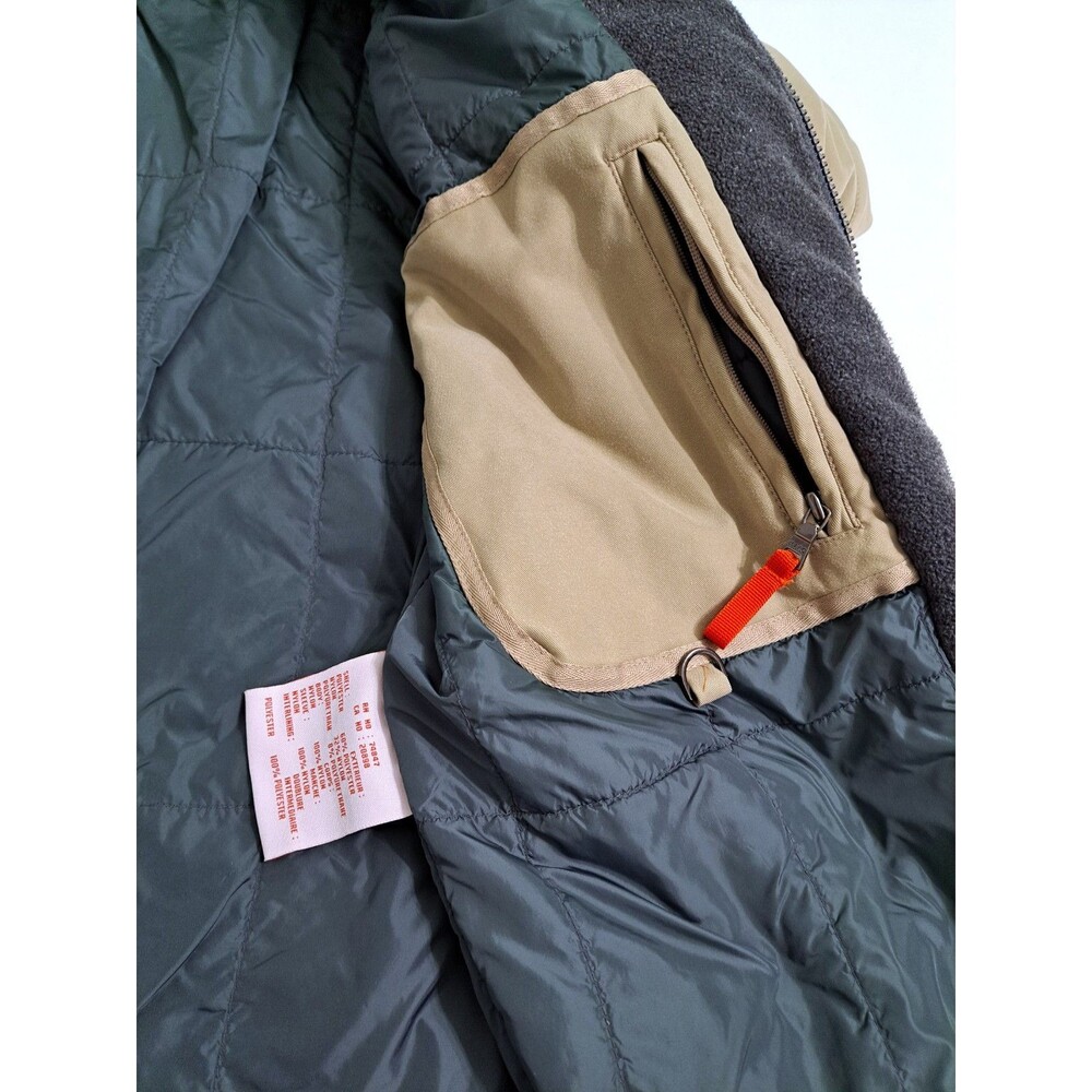 Marc New York Soft Shell Bomber Jacket Men XL Khaki Fleece Lined Coat Harrington - Picture 10 of 15